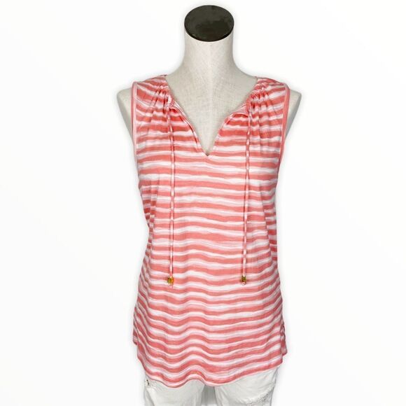 MICHAEL KORS Striped Sleeveless Tank Top - Picture 2 of 16
